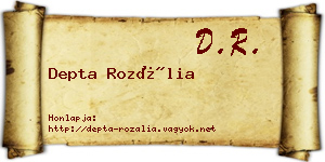 Depta Rozália névjegykártya